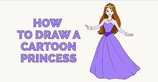 The drawbot also has plenty of drawing and coloring pages! How To Draw A Cartoon Princess Easy Drawing Guides