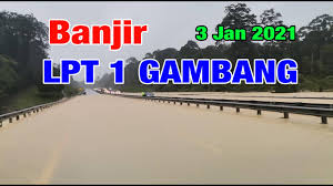 Ia berikutan banjir yang dipercayai daripada. Keadaan Banjir Di Lebuh Raya Pantai Timur Pahang Gambang 03 01 2021 Youtube