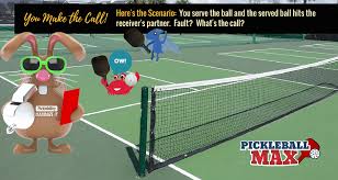 How do you keep scores in pickleball? Pickleball Serve Hits Receiver S Partner In Air Before Bouncing Fault Point You Make The Call