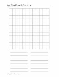 12 x 12 blank word search learn with puzzles