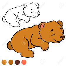 Identify 15 different creatures in these animal coloring sheets. Coloring Page Color Me Bear Little Cute Baby Bear Sleeps Royalty Free Cliparts Vectors And Stock Illustration Image 57627578