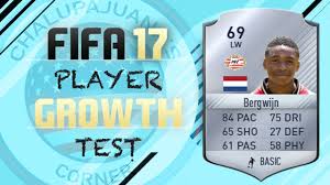 This is his non rare gold card. Fifa 17 Steven Bergwijn Growth Test Gameplay Youtube