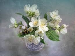 5 out of 5 stars. Sweet Mock Orange Blossom Bouquet With Bumble Bee Photograph By Louise Kumpf