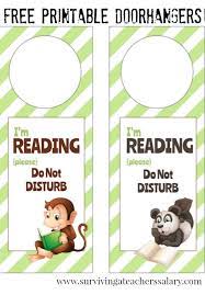 i m reading printable door hanger for book nooks door hanger template door hangers diy book nooks