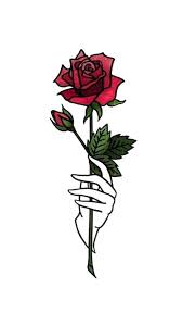 Discover The Coolest Hand Hands Tumblr Sticker Popular Aesthetic Nice Retro Vaporwave Original Art Rose Drawing Drawing Wallpaper Hand Holding Rose