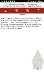 Kamis wage dan jumat kliwon. Ramalan Weton Jawa Jodoh Rejeki Watak Latest Version For Android Download Apk