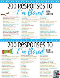 Simple And Easy Things For Tweens Teens And Adults To Do When They Re Bored Option Things To Do At A Sleepover What To Do When Bored Things To Do When Bored