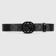 Black And Gold Gucci Belt Womens Gucci Gg Imprime Belt With Interlocking G Belt Gucci Belt Belts For Women