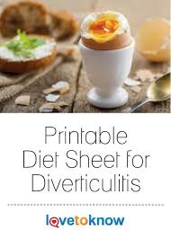Printable Diet Sheet Diverticulitis Recipes Diverticulitis Diet Diverticulitis