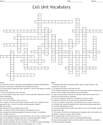 Play the daily crossword puzzle from dictionary.com and grow your vocabulary and improve your language skills. Cell Unit Vocabulary Crossword Wordmint