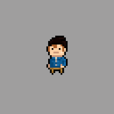 Artstation Pixel Art Characters James Doyle Quick character design, with limit color palette of 8 colors only.