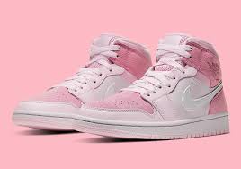 Air Jordan 1 Mid Pink White Cw5379600 Air Jordans In 2020 Pink Nike Shoes Jordan Shoes Girls Nike Shoes Women