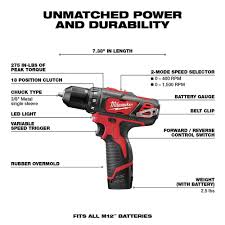Great savings & free delivery / collection on many items. Milwaukee 2494 22 M12 Brushed Lithium Ion 3 8 In Cordless Drill Driver 1 4 In Impact Driver Combo Kit 1 5 Ah Tyler Tool