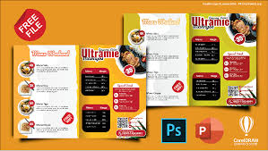 Cara membuat brosur makanan dengan template microsoft word ini dapat dilakukan dengan jalan sebagai berikut. Download Contoh Brosur Makanan Kreatif 2 Lipat Photoshop Coreldraw