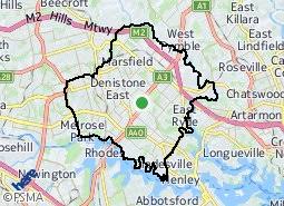 Interactive map of sydney area. North Sydney Council Area Suburb Map