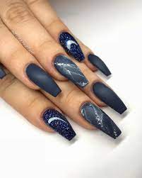 25 Best Coffin Nail Designs Blue Coffin Nails Coffin Nails Designs Luxury Nails