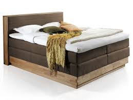 Beim bett fentissimo aus dem hause ole gunderson handelt es sich um ein hochwertiges boxspringbett, welches über den material: Menota Boxspringbett Mit Bettkasten Massivem Holzrahmen Und Bezug Im Vintage Look 160 X 200 Cm Braun Hartegrad 2