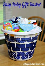 Easy Baby Gift Basket Baby Shower Baskets Diy Baby Shower Gifts Diy Baby Stuff