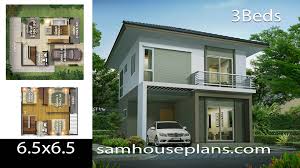 5 bedroom home plans are very much suited for a large family. House Plans 6 5x6 5 With 3 Bedroom Samhouseplans