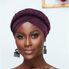African Pre-Tied Twisted Head Turbans Hats for Women, Sleeping Head Wraps  for Black Women Chemo Cancer Cap Braid Hair Cover, 1 Pack Double Twisted ...