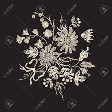 The item is available for purchase at $10 only. Embroidery Floral Pattern With Chamomiles Bow And Flowers Vector Stock Photo Picture And Royalty Free Image Image 85768127