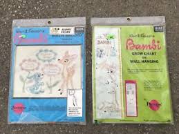 Details About Disney Bambi Sampler Cross Stitch Embroidery Kit Lot Grow Chart Birth Record