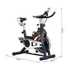 homcom exercise bike adjustable resistance indoor cycling machine on onbuy
