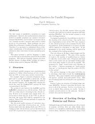 It is a kind of lock. Pdf Selecting Locking Primitives For Parallel Programs