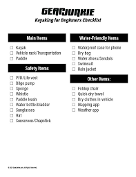 Kayaking For Beginners An Essential Checklist Gearjunkie