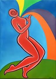 Original Oil Painting by Donna Corbani 39" X 55" "I POUR MY HEART OUT"