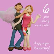 Scenic beach sunset daughter and her wife 1st anni… view card add to cart. Happy 6th Sugar Anniversary Greeting Card One Lump Or Two Cards