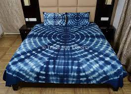Bedding sets are available in twin, full, queen, king, and california king sizes. Indigo Tie Dye Bedding Set Handmade Shibori Queen Bedspread With 2 Pillow Cover Tie Dye Bedding Bed Linens Luxury Shibori Bedding