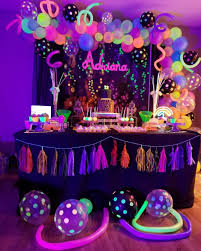 Neon party ideas take traditional event lighting to the next level. Bkdecor Bkdecor21 Posted On Instagram Glow In The Dark Birthday Party I Had So Much Fun Glow Birthday Party Neon Birthday Party Neon Birthday