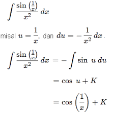 Beberapa kasus dalam integral dapat kita selesaikan apabila terdapat perkalian fungsi dengan salah satu fungsi merupakan turunan fungsi yang lain. Rumus Integral Matematika