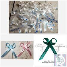 Baby Shower Ribbons Personalized Baptism Assembled Custom Etsy Baby Shower Ribbon Christening Party Favors Christening Party