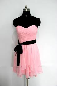 Bridal belt for women dress,wedding dress belt for bride crystal rhinestone sash wedding belt. Pretty Short Pink Sweetheart Simple Bridesmaid Dresses With Black Belt Short Bridesmaid Dresses Si On Luulla