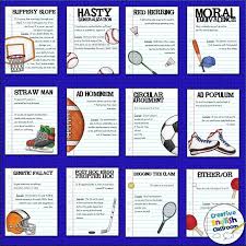 These Logical Fallacy Posters Have Sports Themed Examples To Appeal To Middle And High School Studen In 2020 Logical Fallacies Fallacy Examples Philosophy For Children
