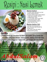 Check spelling or type a new query. Abdul Salam Food Industries Sdn Bhd Nasi Lemak Ialah Nasi Yang Dimasak Dengan Santan
