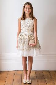 Ivory Gold Bloom Bridesmaid Gown David Charles Childrens Wear Childrens Summer Dresses Kids Dress Kids Prom Dresses