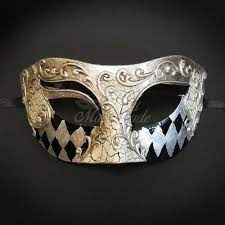 Party Masquerade Mask For Men M2636 Silver Mens Masquerade Mask Silver Masquerade Mask Silver Mask