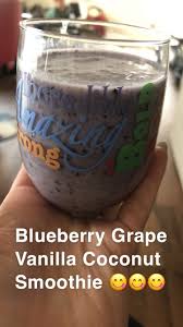 Blueberry Grape Vanilla Coconut Smoothie Coconut Smoothie Vanilla Coconut Grapes