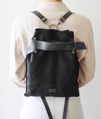 Since 1988, derek alexander has been providing quality leather handbags, purses, backpacks, wallets, bags & other leather accessories in canada. Black Leather Backpack Leather Backpack Purse Black Suede Etsy
