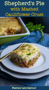 Shepherd S Pie With Mashed Cauliflower Crust Recipe Mashed Cauliflower Shepherds Pie Cauliflower Crust
