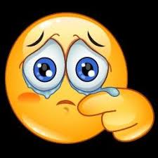 A yellow face with simple, open eyes and wide, steep frown. Mood Off Emoji Image For Sad Whatsapp Dp Wtsp Dp