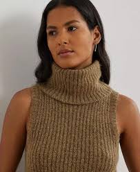 Lauren Ralph Lauren Women's Turtleneck Sweater Tank Top, Regular & Petite