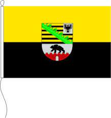 Die landesflagge besteht aus zwei längsstreifen in den landesfarben gelb und schwarz. Flagge Sachsen Anhalt Mit Wappen 60 X 40 Cm Marinflag Maris Flaggen Gmbh