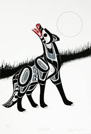 Indigenous people weren't allowed to vote until 1961. Native Wolf Serigraph First Nations Limited Edition Print Native Art Pacific Northwest Art Indigenous Art