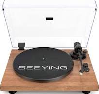 Turntable Belt-Drive Record Player with Bluetooth Output, Vinyl Player  Support 2 Speed Variable Pitch Control, Anti-Skate&Installed Counterweight,  ...