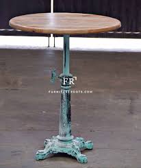 Black Distress Duel Shade Adjusting Table Restaurant Table Design Wooden Table Top Restaurant Tables