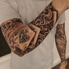 Classy Black And Grey Realism Sleeve By Ericmarcinizyn Sleeve Tattoos Tattoo Sleeve Filler Card Tattoo